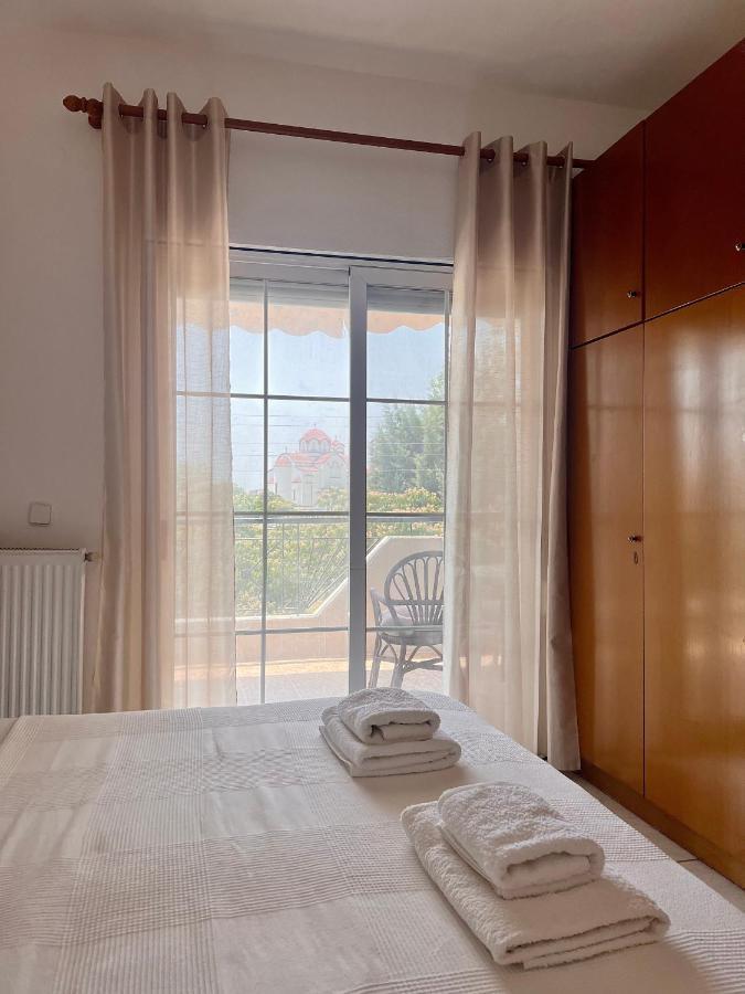 Dimitra House Entire Apartment With Balcony And View Pherrai Bagian luar foto